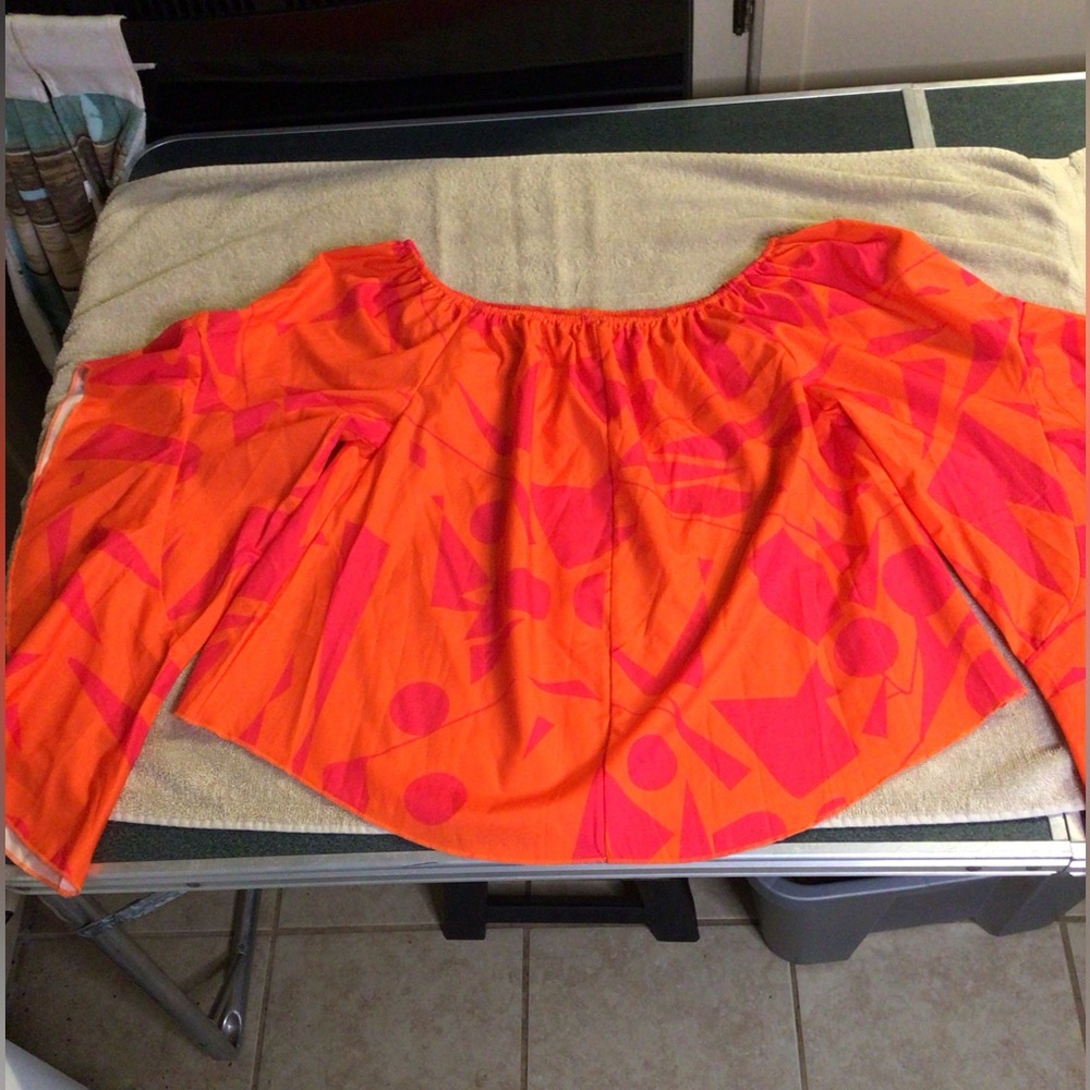 Vibrant Orange and Pink Women's Shirt